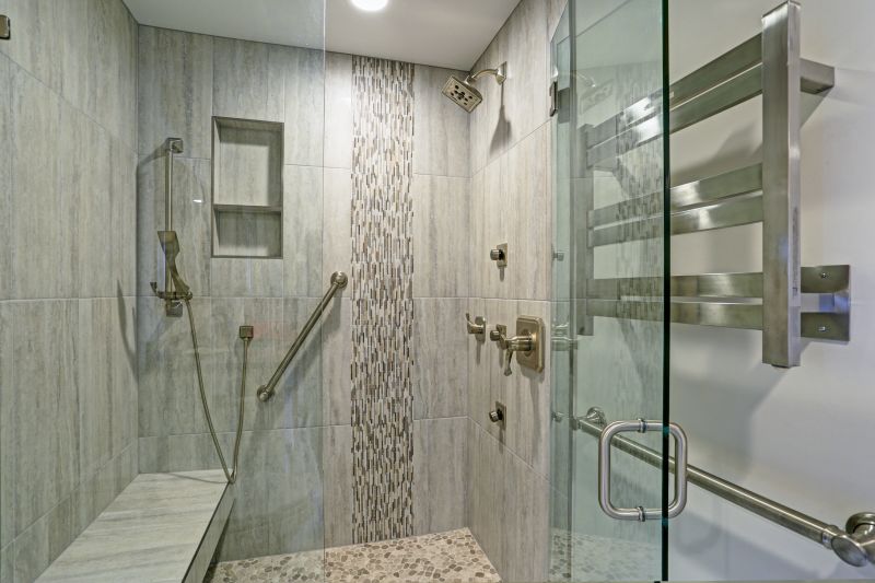 Rain Shower Head and Large Tiles
